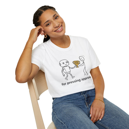 "Human in the Loop" Robot Trophy Design Tee