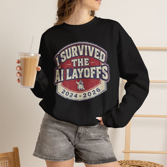 Survived the AI Layoffs Crewneck