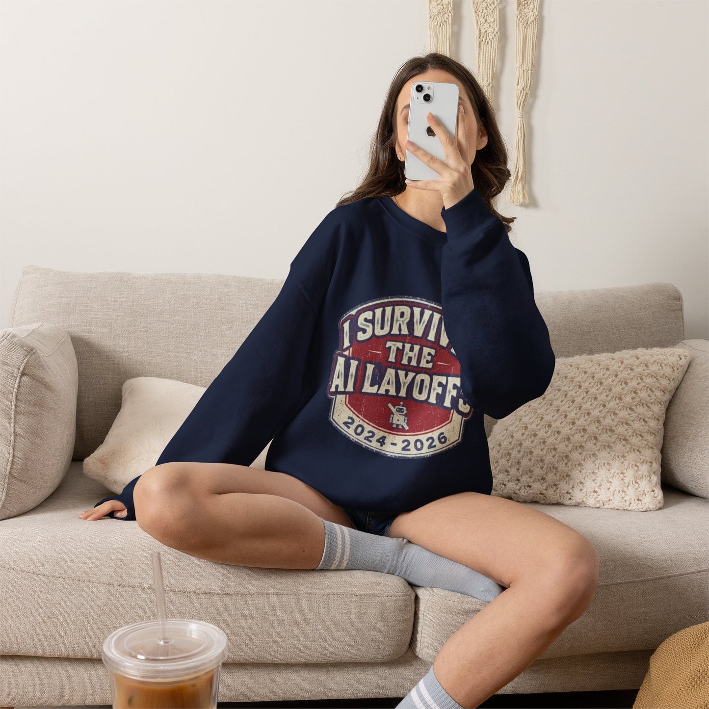 Survived the AI Layoffs Crewneck