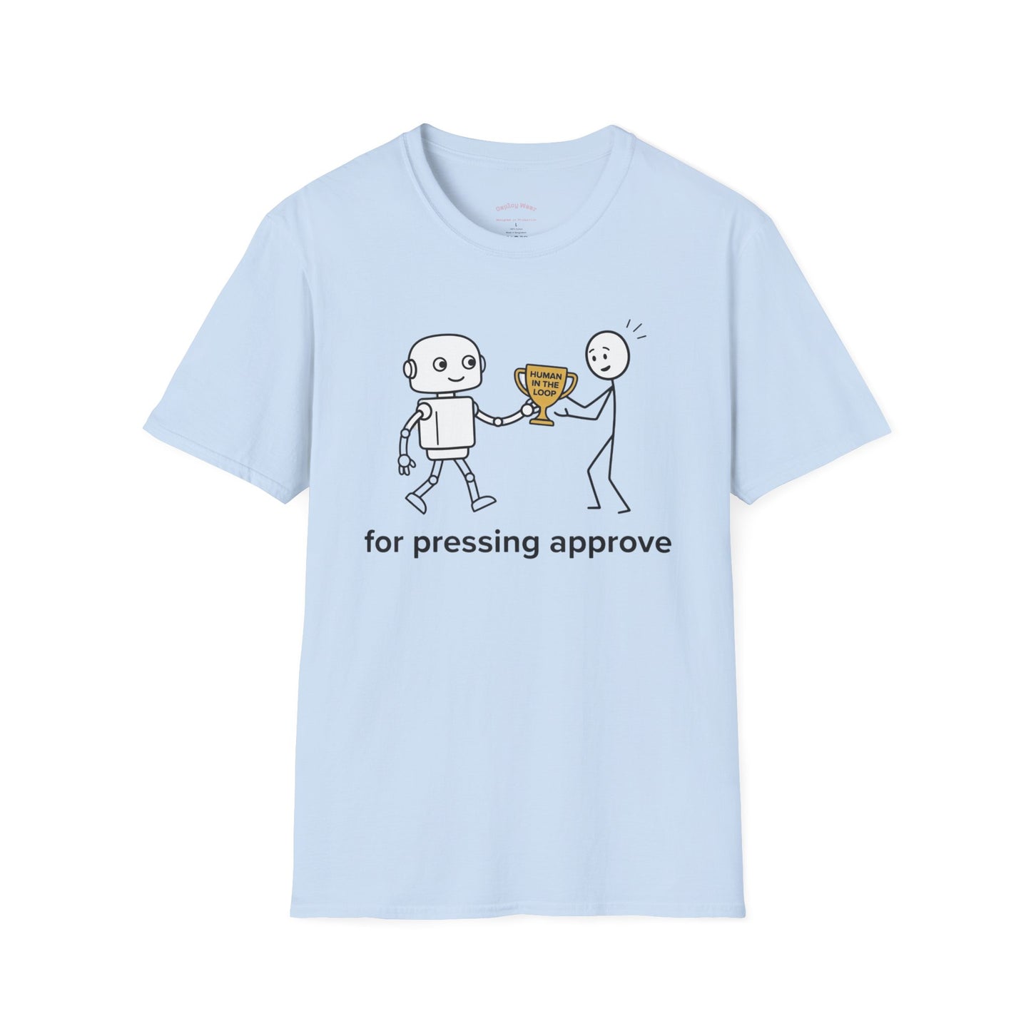 "Human in the Loop" Robot Trophy Design Tee