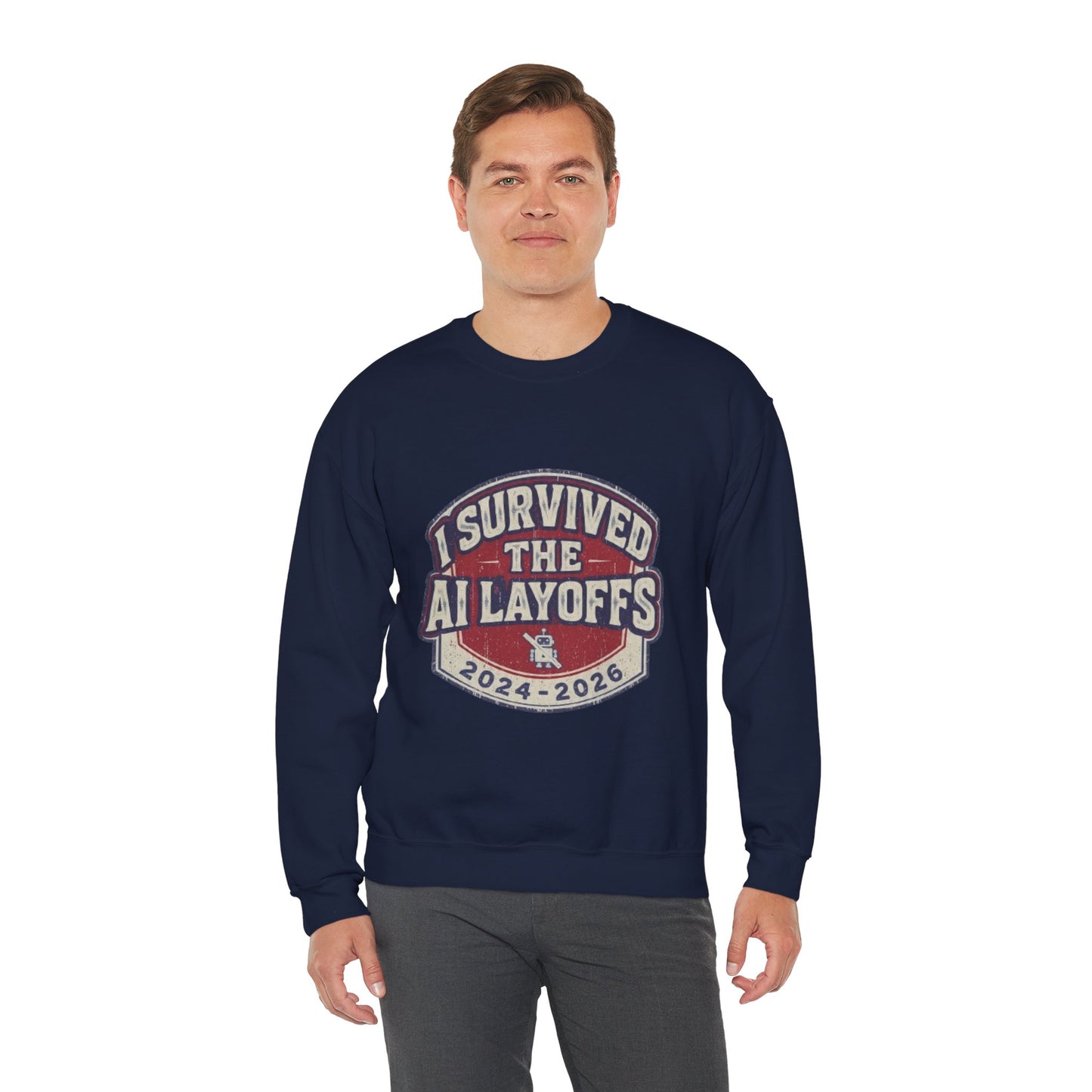 Survived the AI Layoffs Crewneck