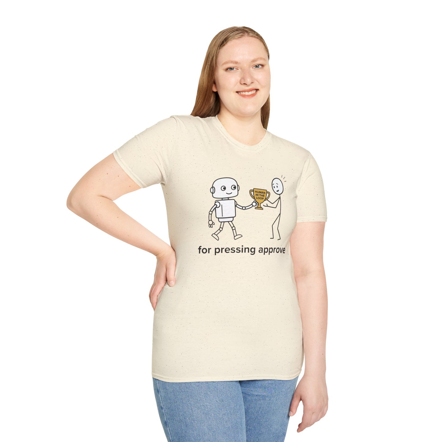 "Human in the Loop" Robot Trophy Design Tee
