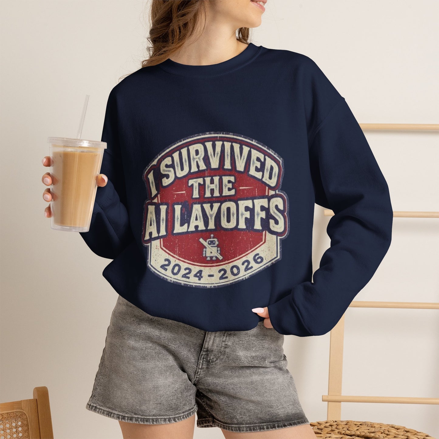 Survived the AI Layoffs Crewneck