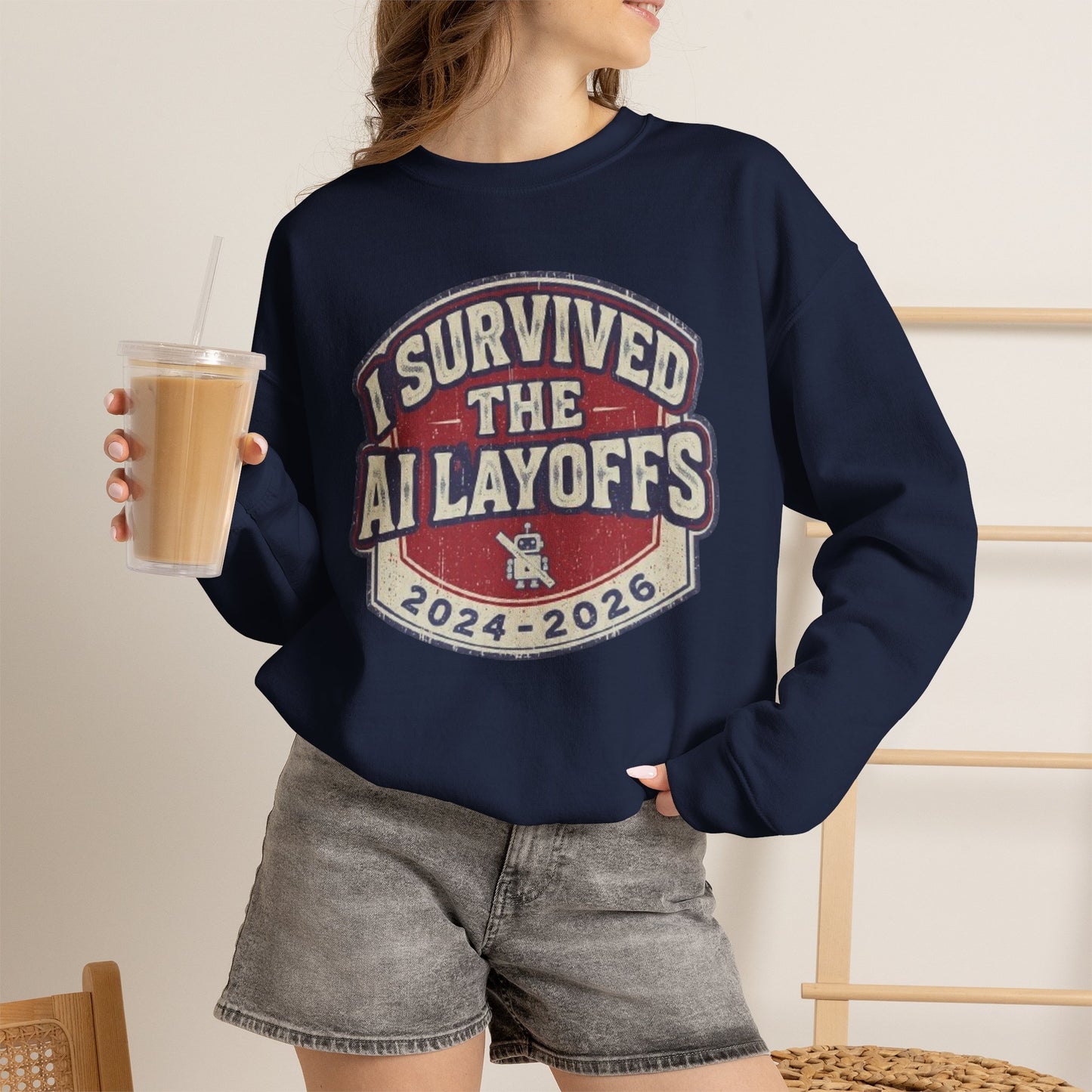 Survived the AI Layoffs Crewneck